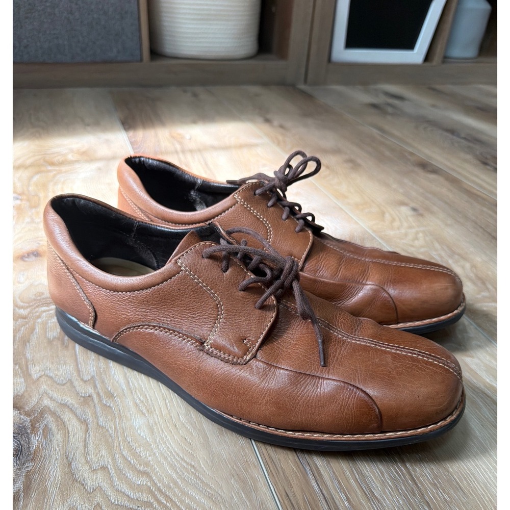 Johnston & Murphy Men's Shuler Bicycle Toe Oxford Brown Shoes Size 10M Business
